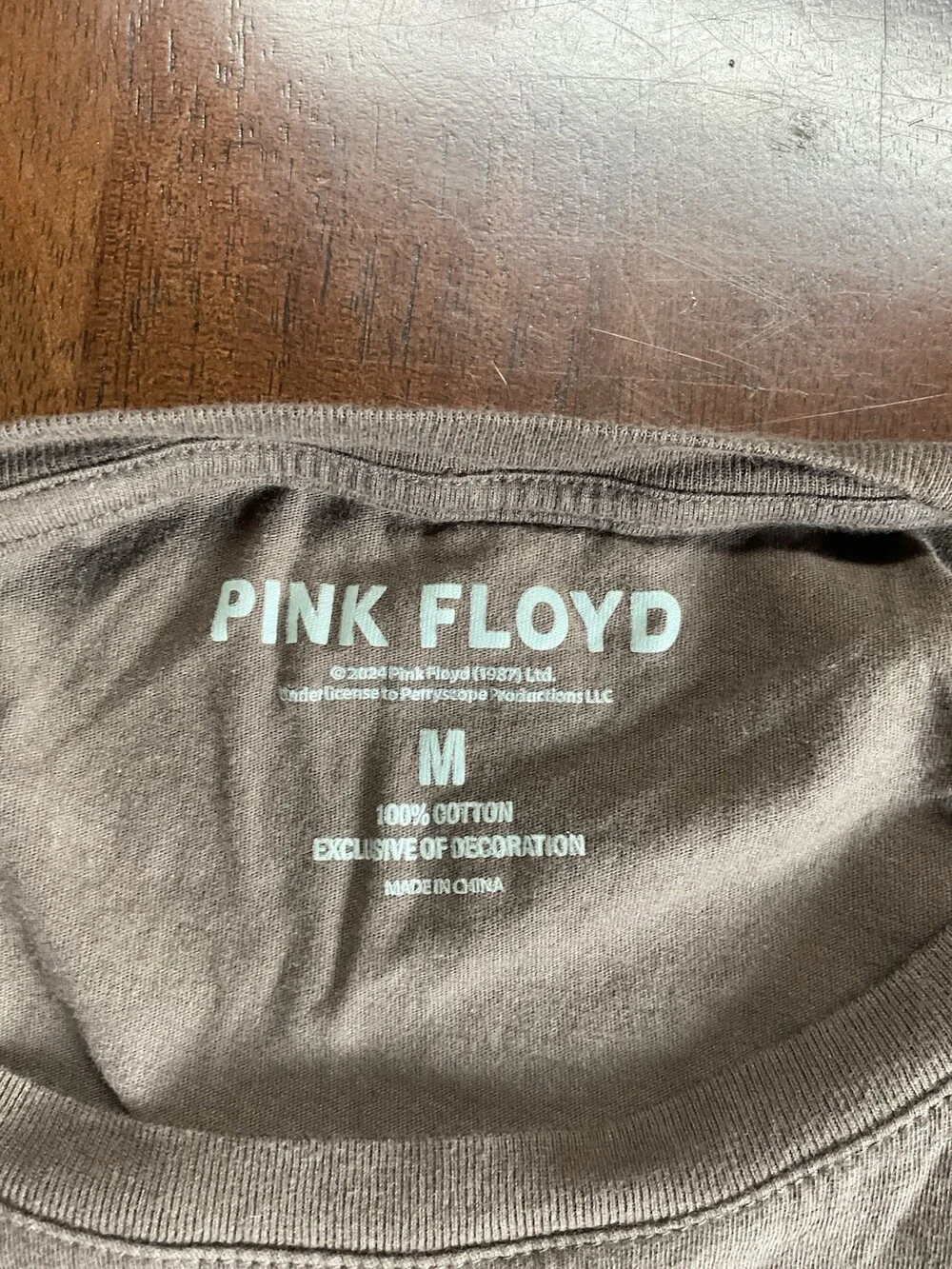Pink Floyd Retro Women's Tee T Shirt Mocha Brown Medium